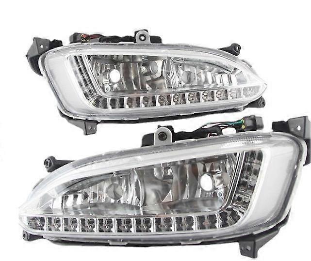 Asiv 1pcs Car Led Drl For Hyundai Santa Fe / Ix45 2013 2014 2015 Left/right Daytime Running Lights Lamp Left Side