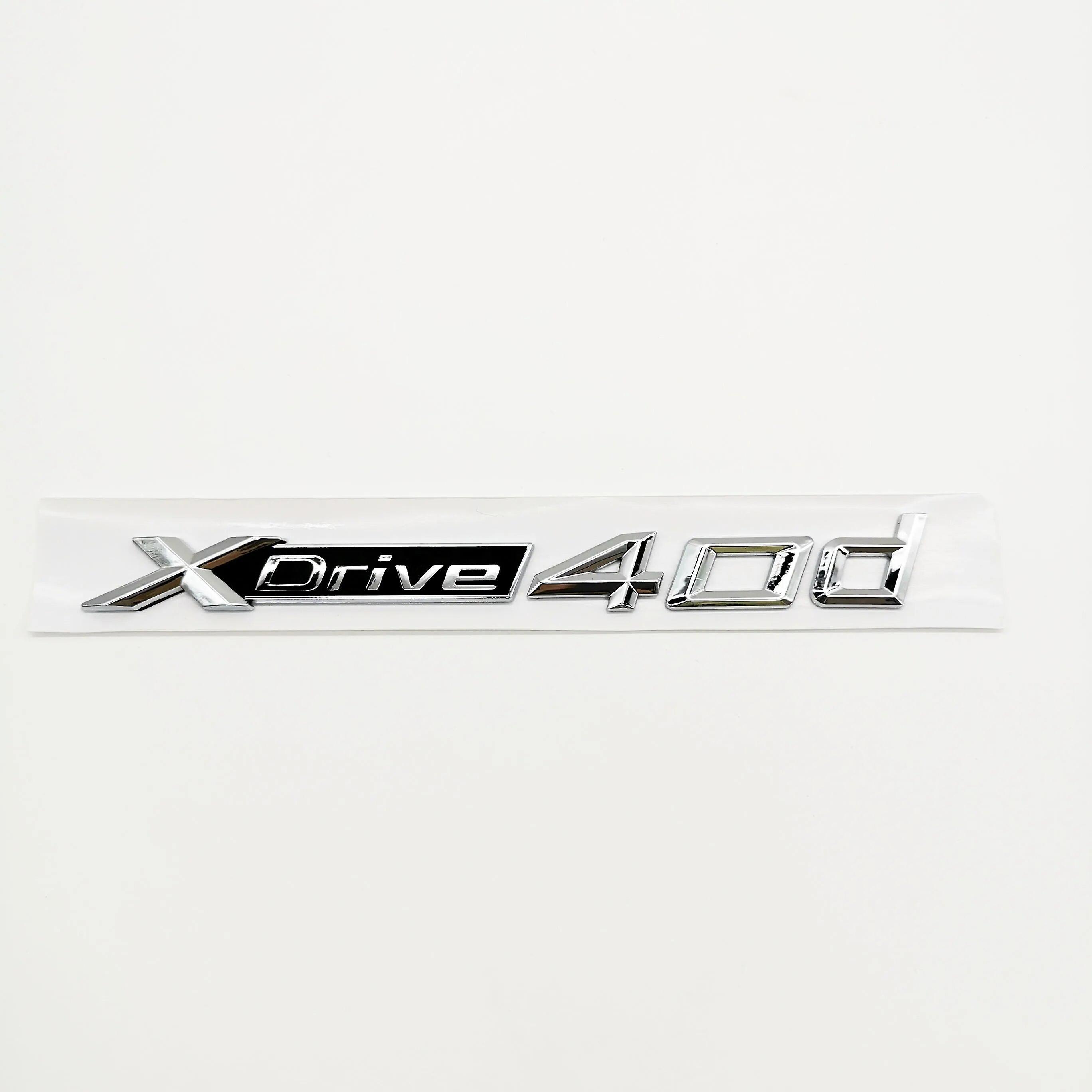 Hikig Car Stickers Xdrive 18d 25d 28d 30d 35d 40d 45d 50d Chrome Fender Emblem Rear Trunk Badge For Bmw X1 X3 X4 X5 X6 X7 Accessories XDrive40d