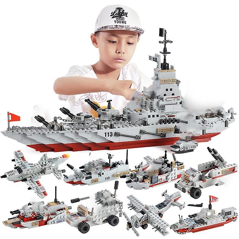 Slowmoose Building Blocks, Military Warship Aircraft - Educational Blocks Soldiers 63002 no box