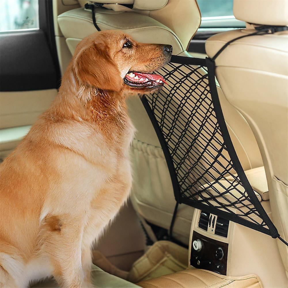 Flye Car Dog Barrier Seat Net Organizer Universal Stretchy Auto Backseat Storage New  240823 A