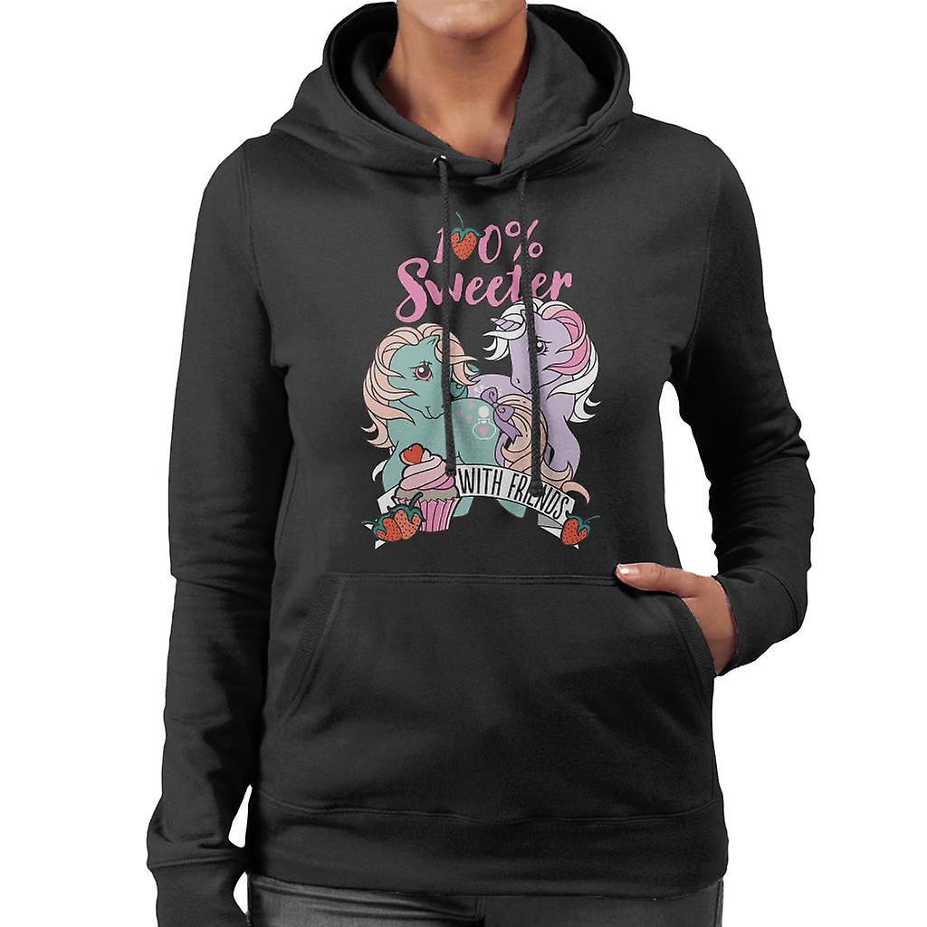 My Little Pony 100 Percent Sweeter Women's Hooded Sweatshirt Black Medium