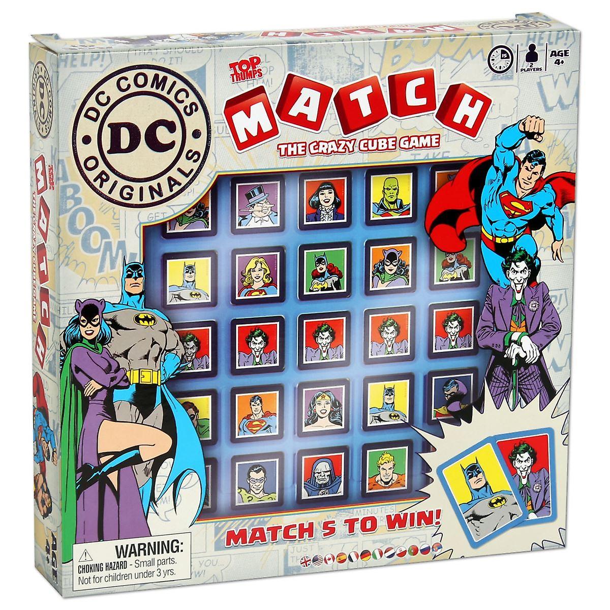 DC Comics Match Top Trumps - The Crazy Cube Game