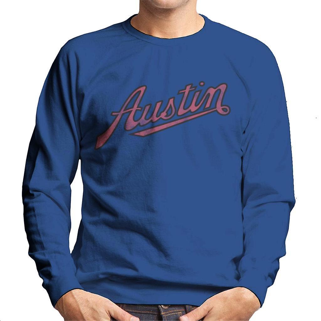 Austin Vintage Logo British Motor Heritage Men's Sweatshirt Royal Blue Large