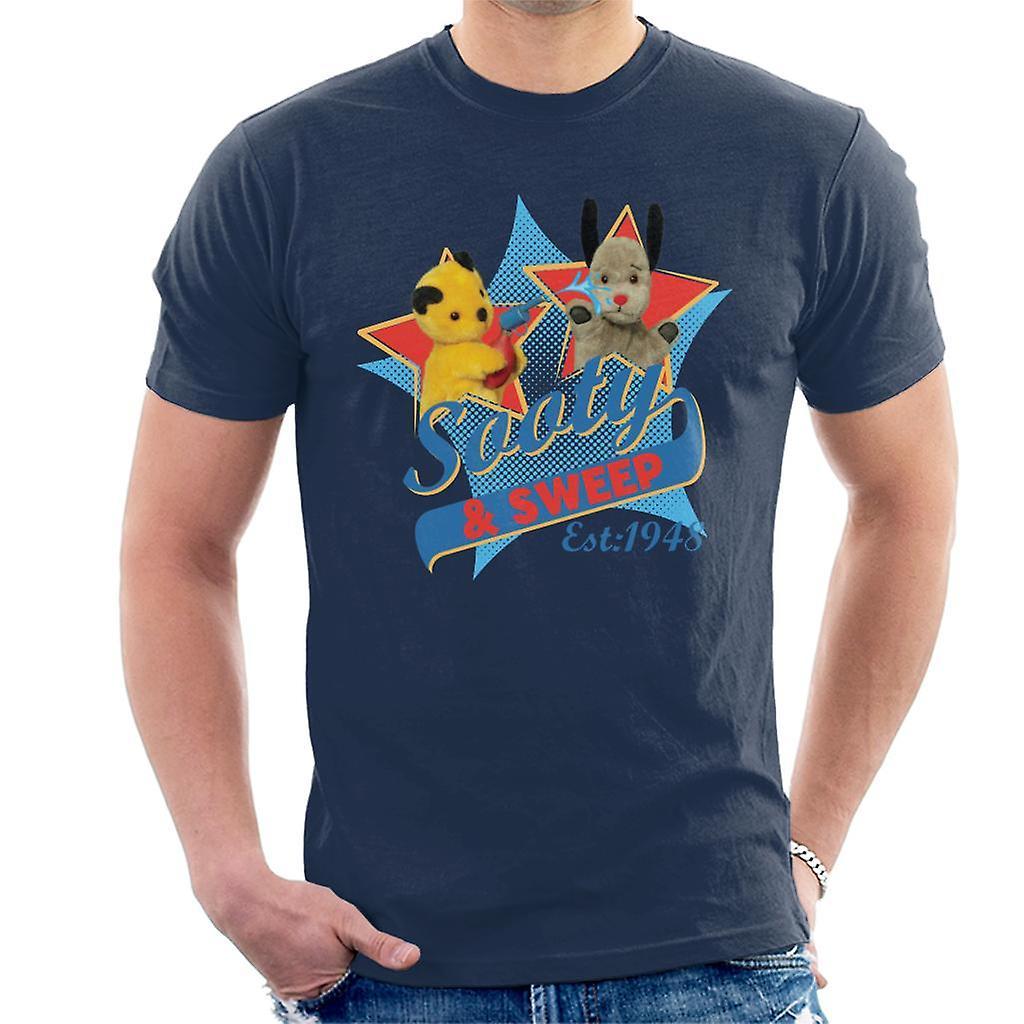 Sooty & Sweep Retro Water Sprayer Men's T-Shirt Navy Blue X-Large