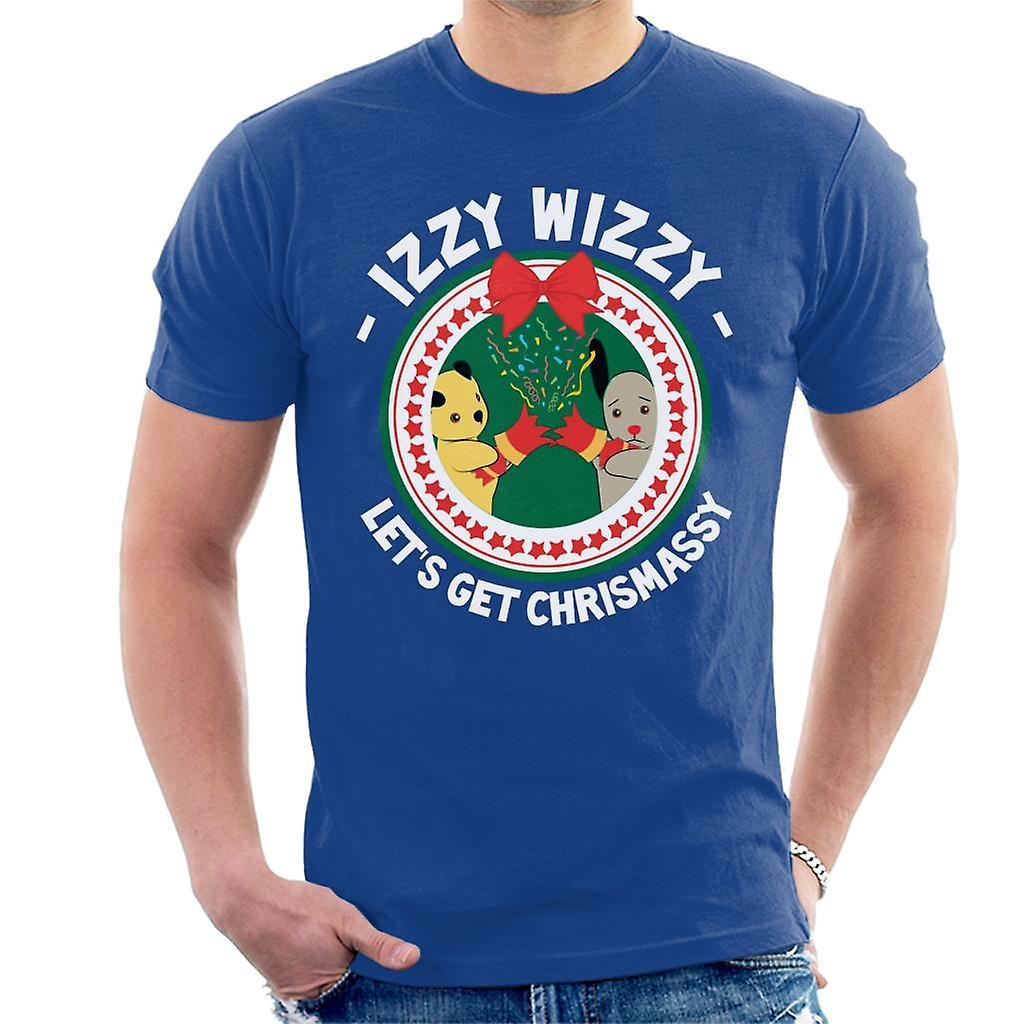 Sooty Christmas Izzy Wizzy Lets Get Chrismassy Men's T-Shirt Royal Blue XX-Large