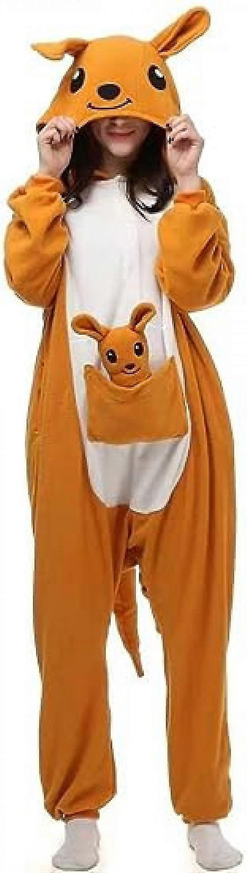 Wqtv Multi-character Animal Hooded Pajamas Jumpsuit Cosplay Costume Kangaroo M