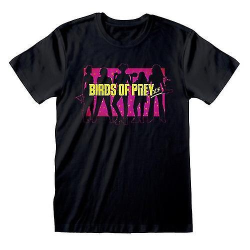 Birds Of Prey Unisex Adult Silhouette T-Shirt Black M