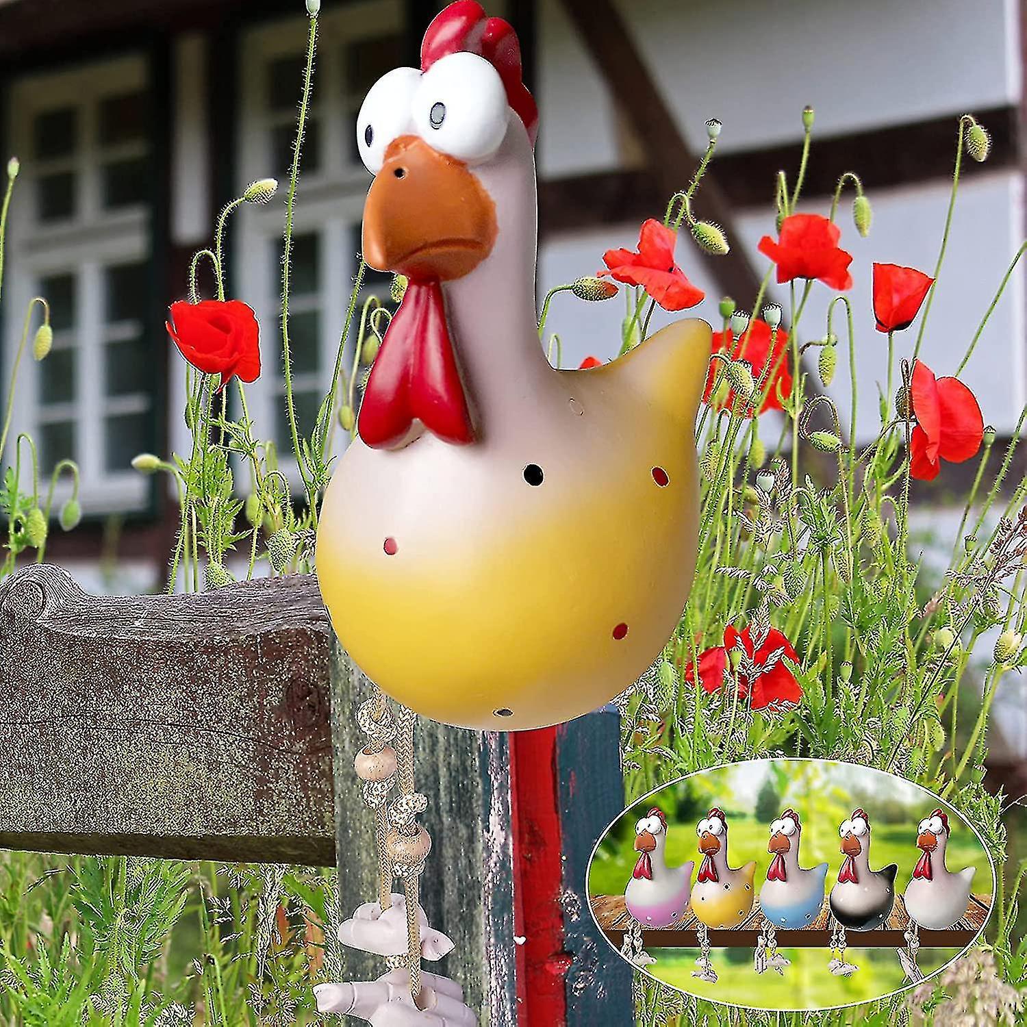 unbrand Decorative Chicken Figurine, Ceramic Chicken Garden Ornament, Hilde Decoration Animal Figurine Ornament For Home Decorative Crafts yellow 1pcs