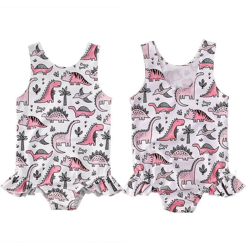 Slowmoose Cute Cartoon Dinosaur Printed-swimsuit 24M