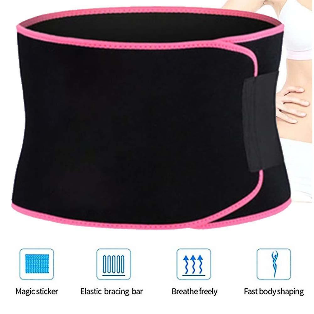 Hrhmv Abdominal belt, sweat belt for fat burning, fitness belt for women/men green/pink