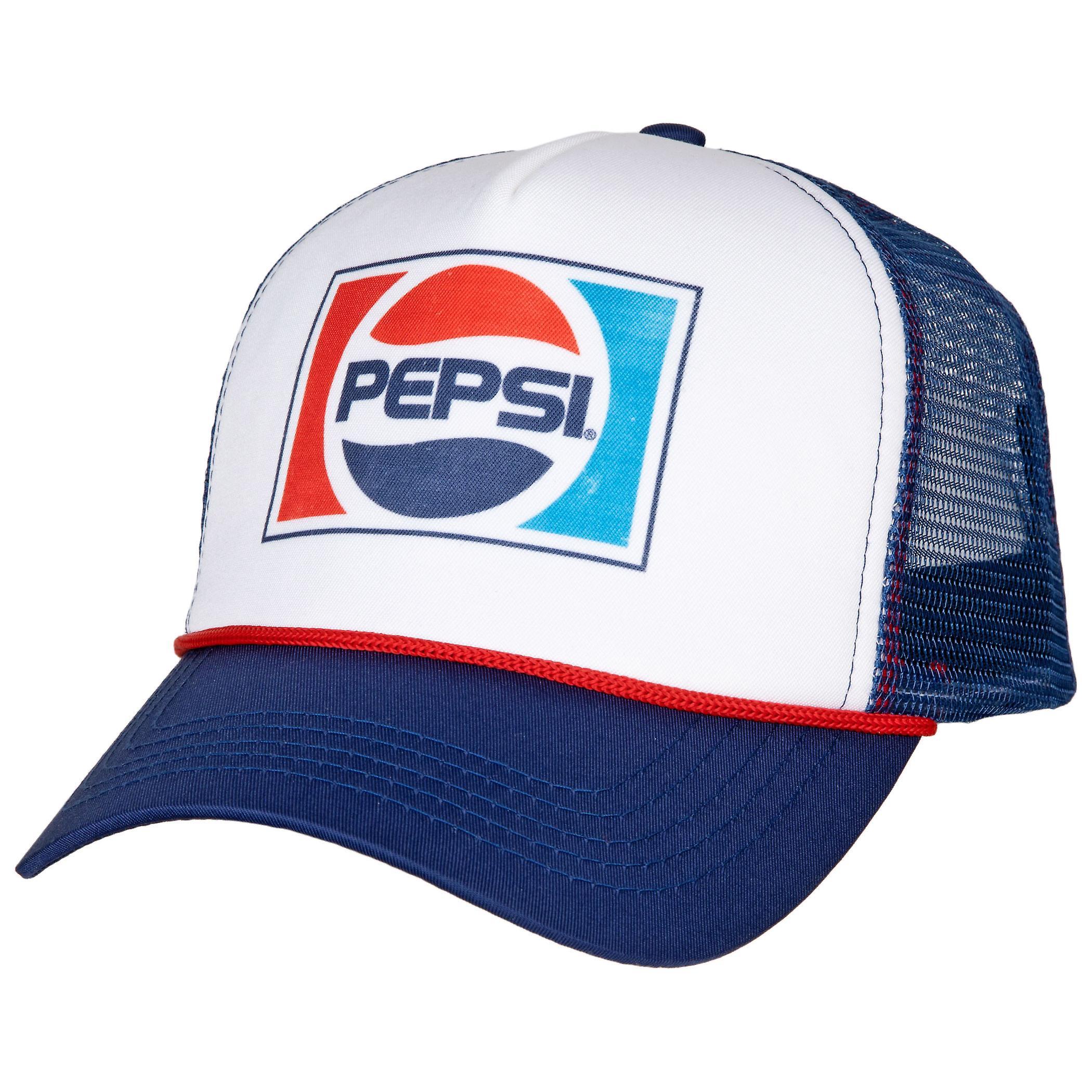 Famous Brands Pepsi Classic Logo Adjustable Trucker Hat Blue