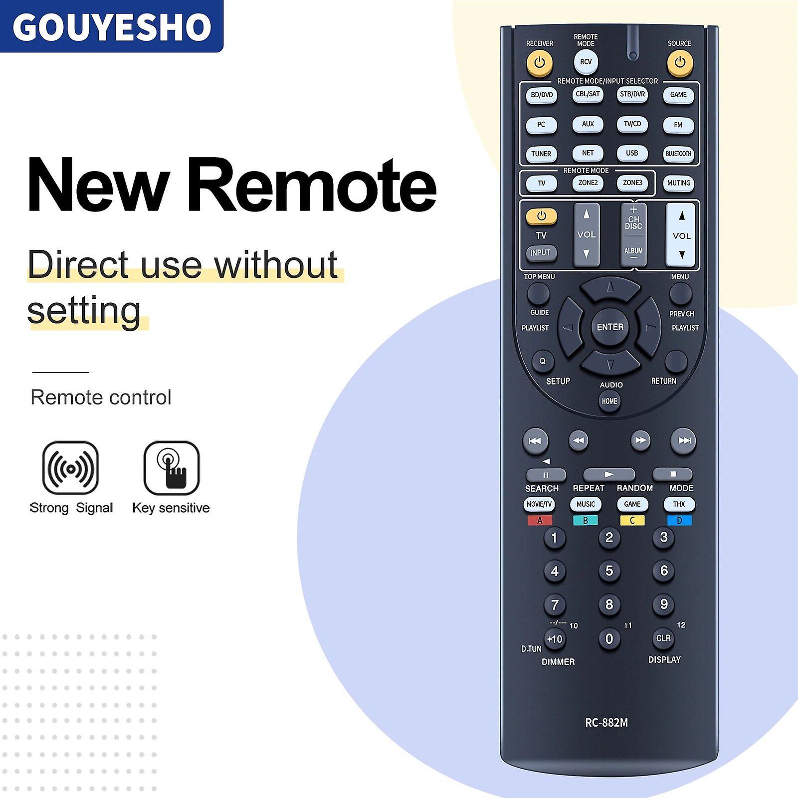 Scitoo New Rc-882m Remote Control For Onkyo 24140882 Rc882m Tx-nr737 Txnr737