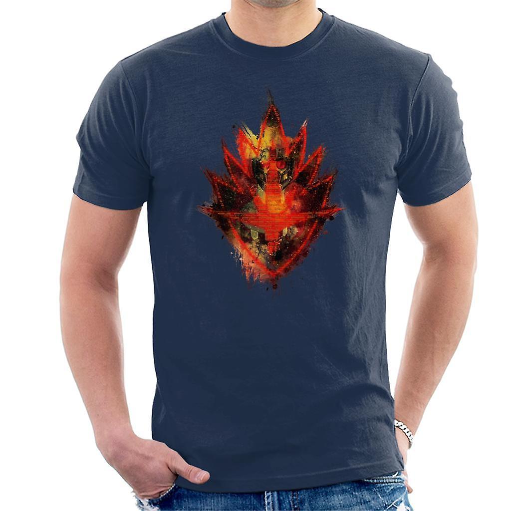 Marvel Guardians Of The Galaxy Star Lord Particle Logo Men's T-Shirt Navy Blue Small