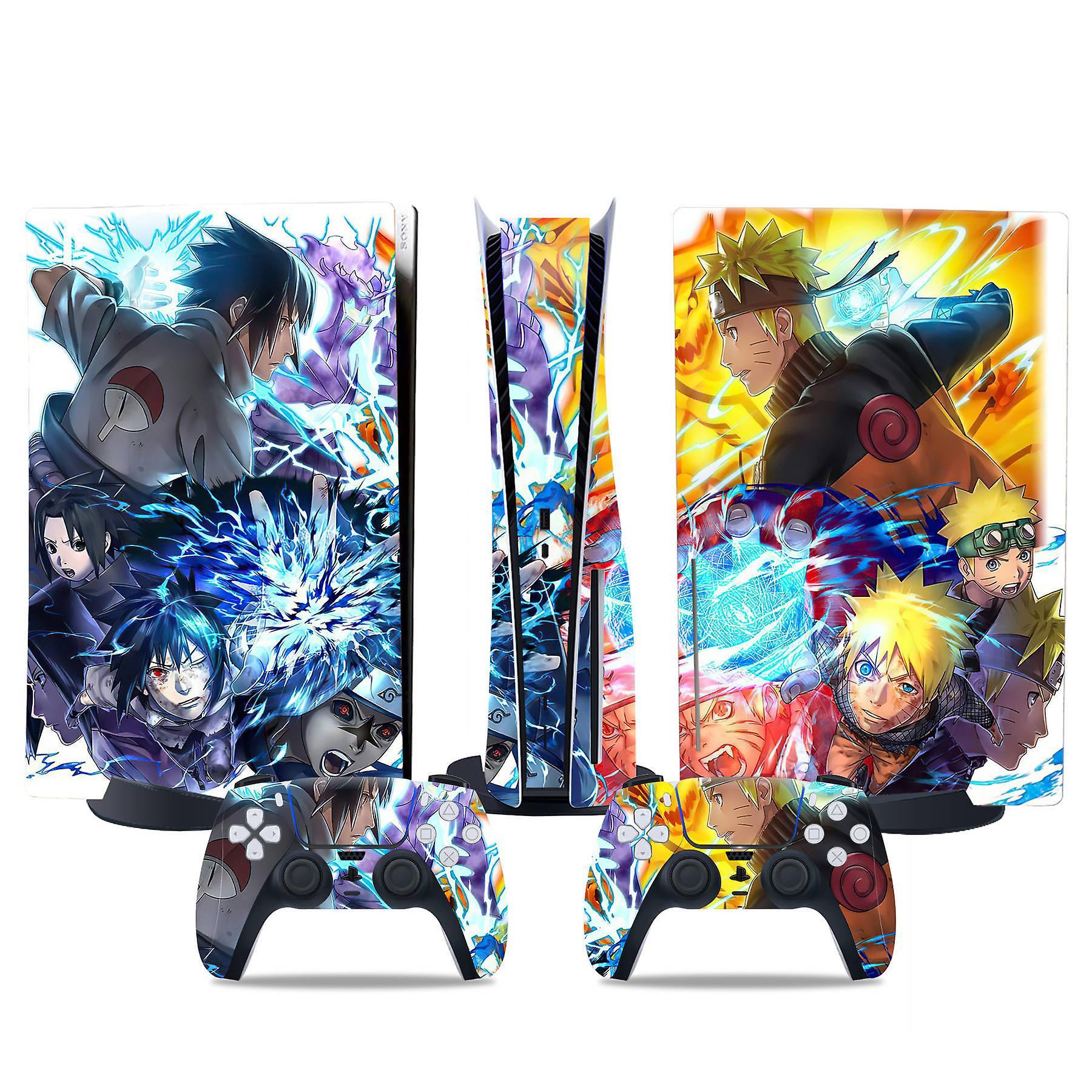 Ubiuo PS5 optical drive version sticker, cool PS5 skin, controller handle,for PS5 console and controller,NARUTO