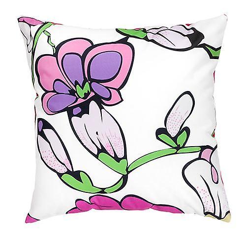 Gardenista Outdoor Scatter Cushion Back Cushions for Sofa Chair Water Resistance Printed Square Cushion Garden throw pillows Funky Flower White 18"...