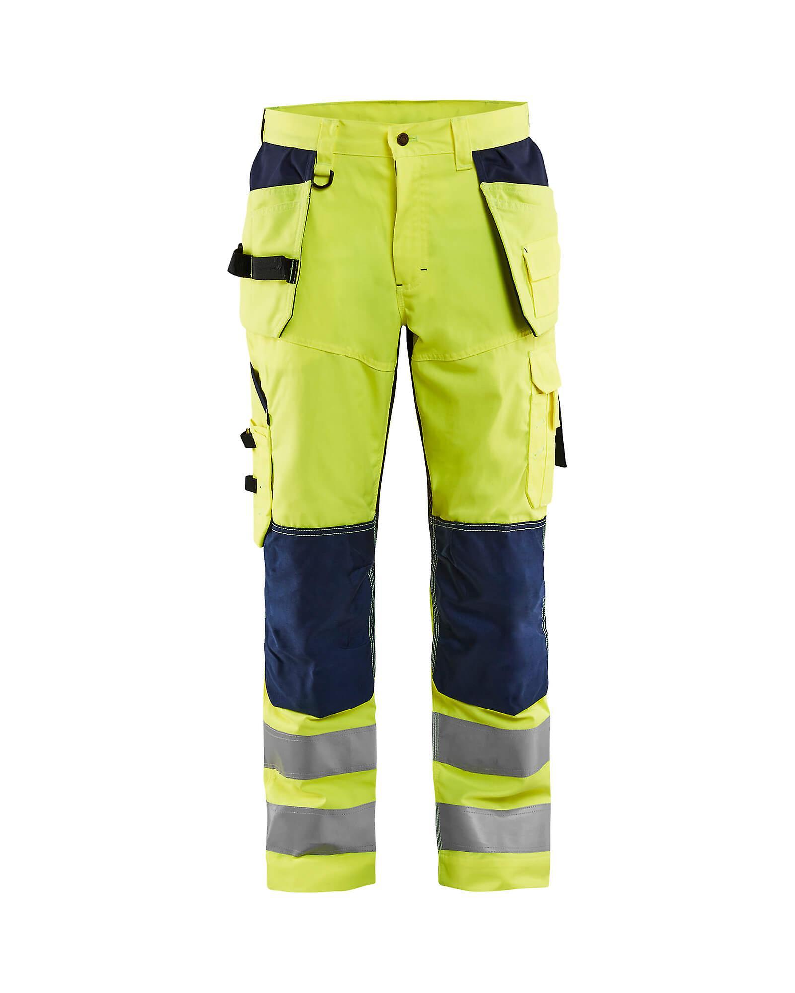 Blaklader 1565 hi-vis trousers ventilated - mens (15651811) Yellow/navy blue