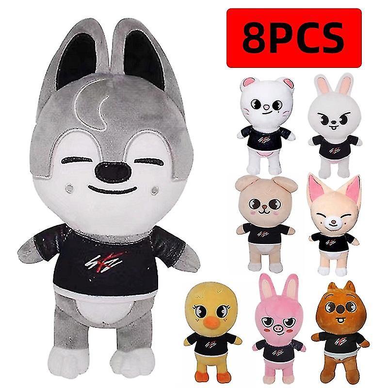 Cryin Skzoo Plush Toys 20cm Stray Kids Plush Wolf Chan Cartoon Stuffed Animal Plushies Doll Kawaii Companion For Kids Adults Fans Gift 01 Wolf Chan