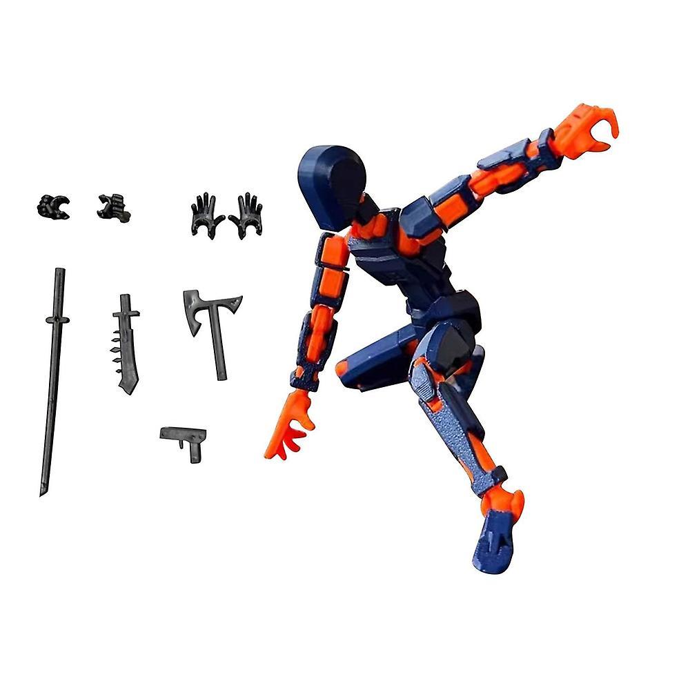 Handuo T13 Action Figure 3D Printed Multi-Jointed Movable, Lucky 13 Action Figure ORANGE