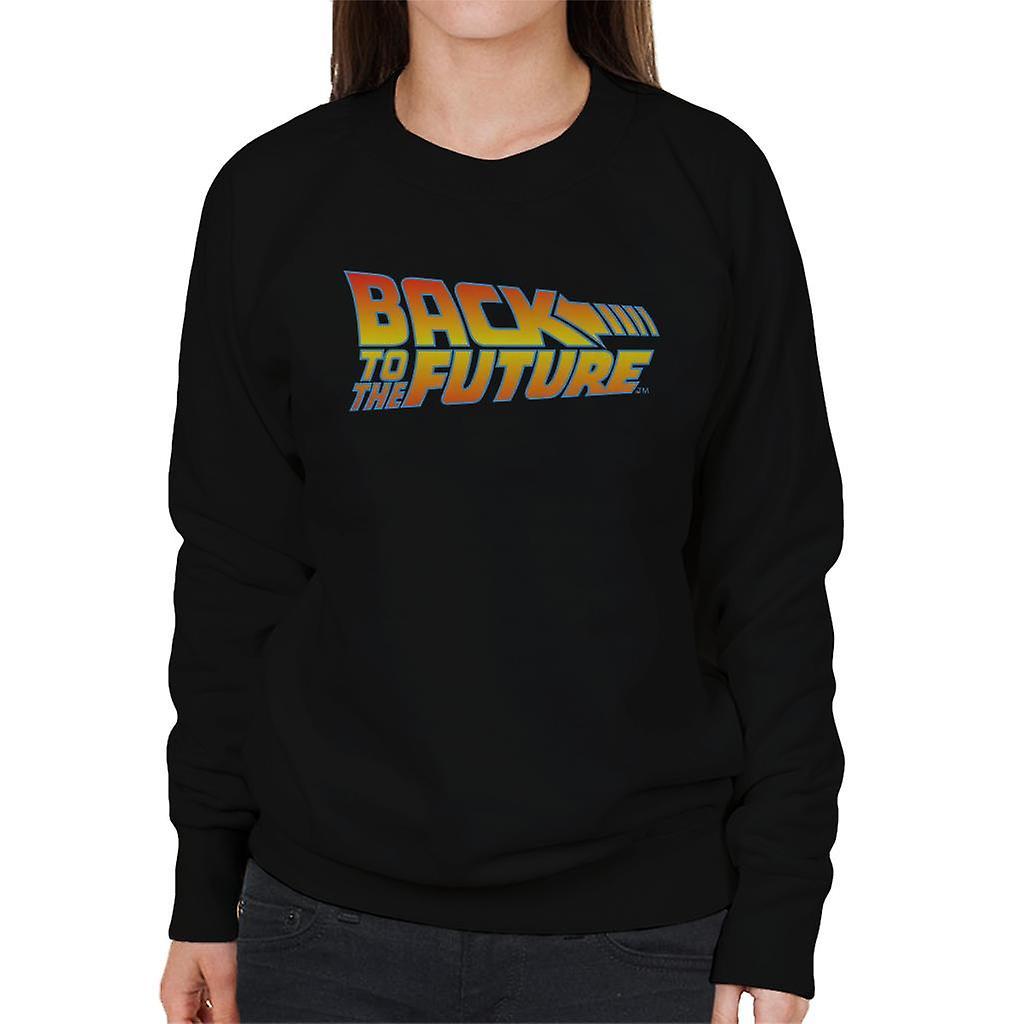 Back to the Future Classic Movie Logo Women's Sweatshirt Black Small