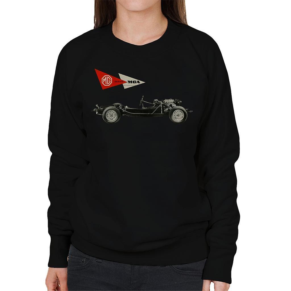 MG MGA Series British Motor Heritage Women's Sweatshirt Black Large