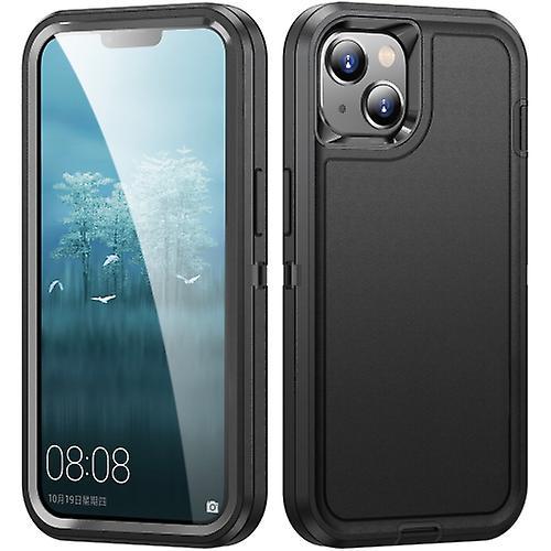 Mobile Case For Iphone 15 Life Waterproof Rugged Mobile Phone Case Black