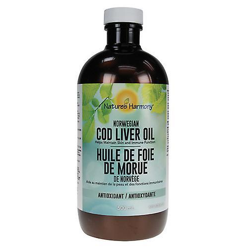 Natures Harmony Cod Liver Oil Plain Norwegian, 500 Ml (Pack of 1)