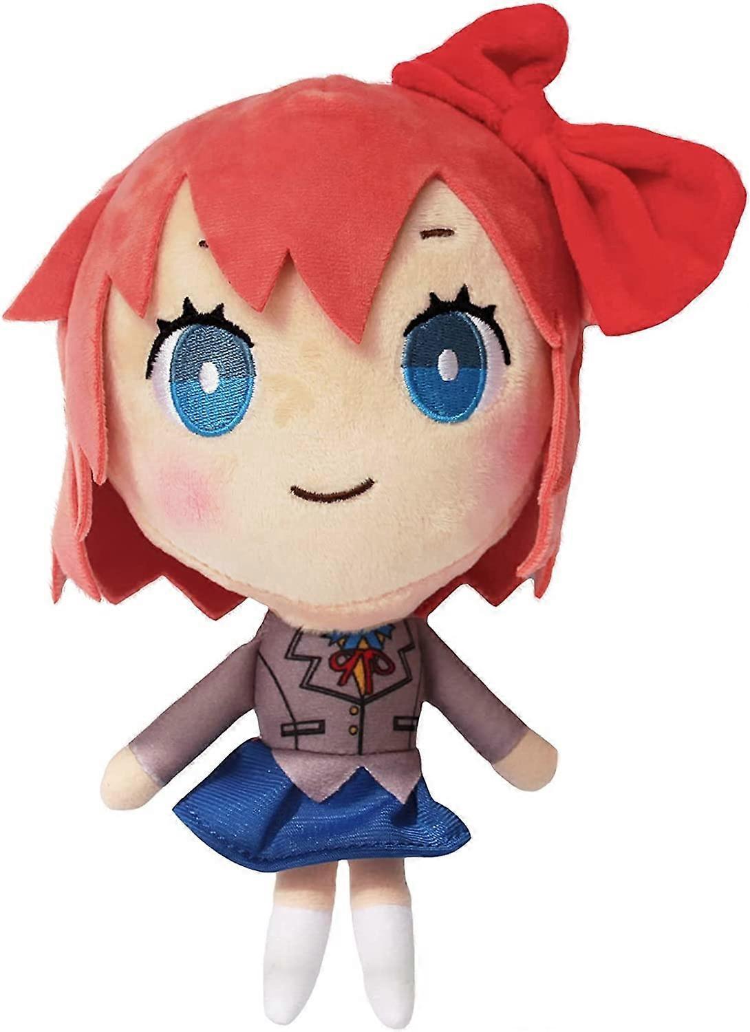 Ubiuo 21.5cm/8.5in DDLC Plush, Anime Game Plushie Toy for DDLC Fans (Sayori)