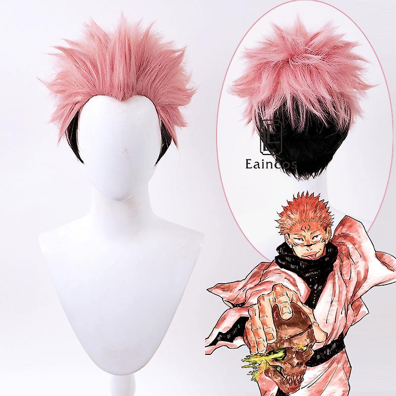 Bolongking Anime Jujutsu Kaisen Ryomen Sukuna Cosplay Wig Heat Resistant Synthetic Hair Halloween Carnival Costume Accessories Ryomen Sukuna Wig On...