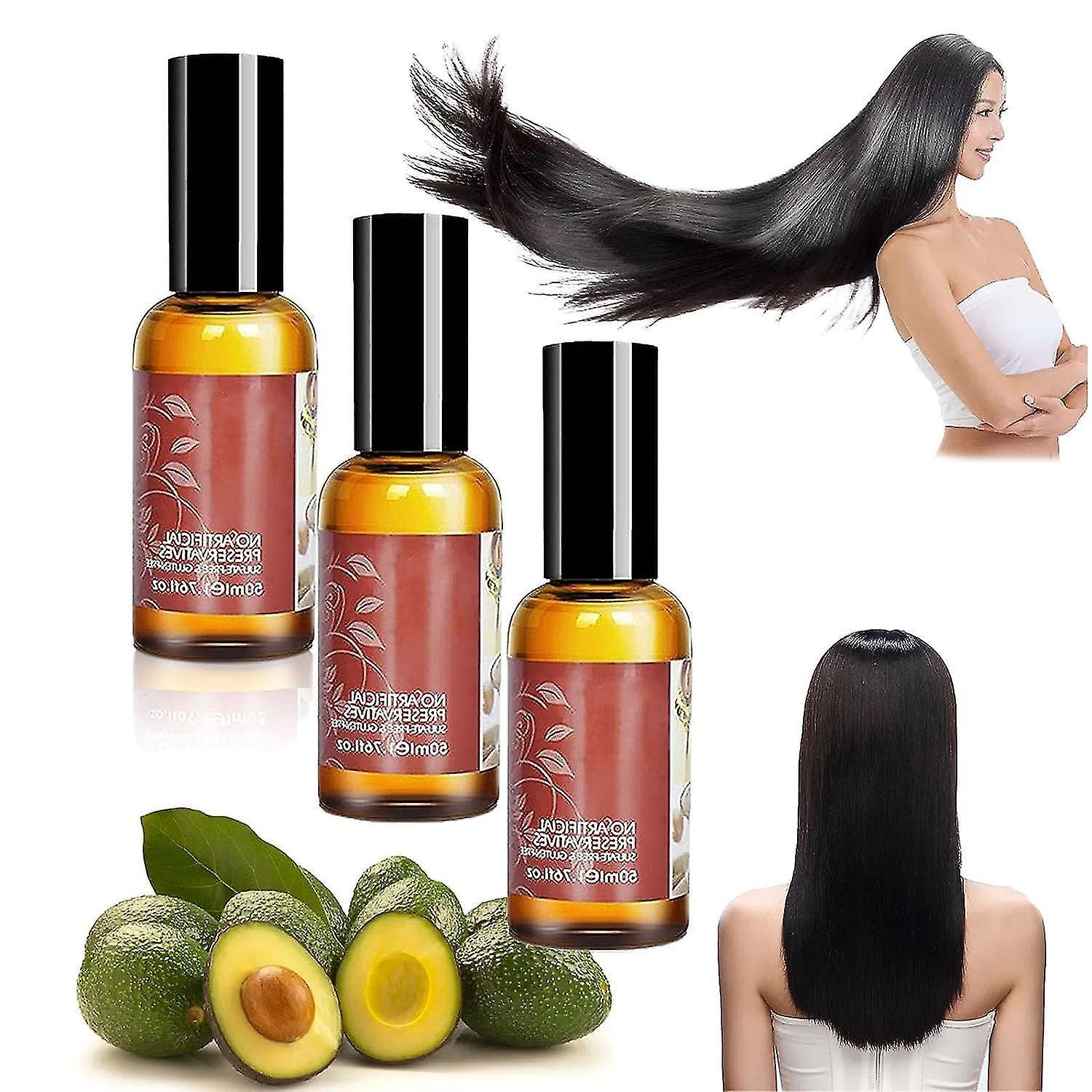 unbrand Avocado Peppermint Hair Growth Oil, Avocado And Peppermint Hair Food Oil, Avocado And Peppermint Oil For Hair Growth & Beard 3pcs