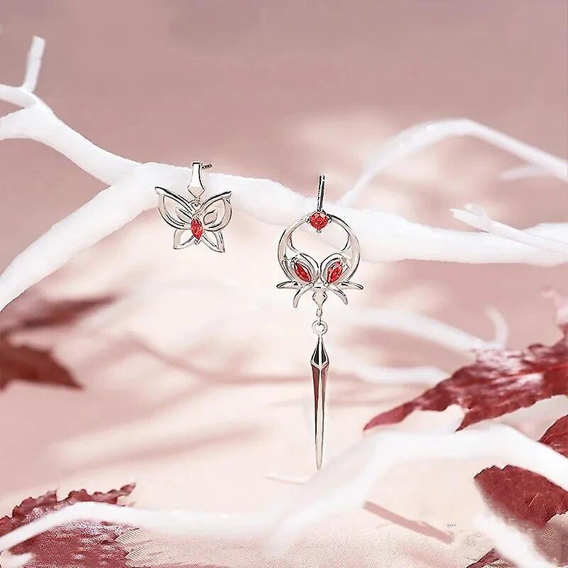 Bolongking Anime Tian Guan Ci Fu TGCF Hua Cheng Xie Lian Ghost King Earring For Women Ear Stud Ear Clip Jewelry Cosplay Props Gift Ear Studs -Style B