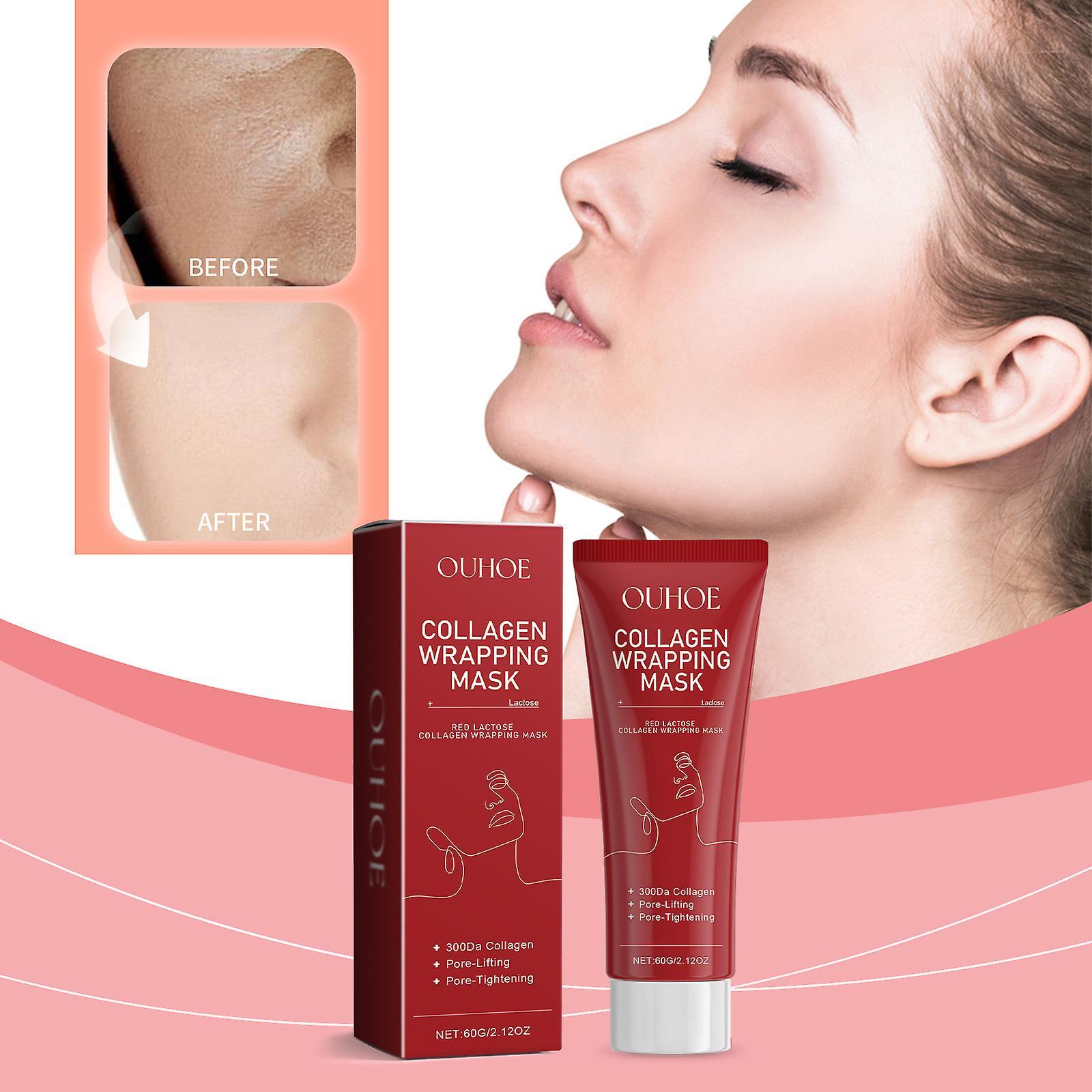 Antbaba Collagen Wrapping Mask, Glowy Skin, Skin Elasticity, Pore Lifting, Collagen Night Wrapping Peel Off Facial Mask Reduces Sagging & Dullness ...