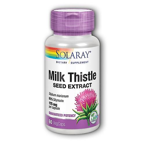 Solaray Milk Thistle Seed Extract, 175 mg, 60 Caps (Pack of 1)