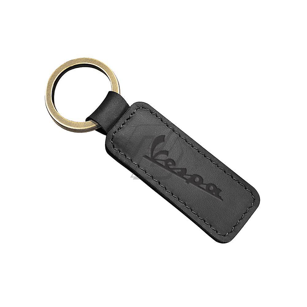 Bicaco For Vespa Lx Lxv Sprint Gts Gtv 50 150 250 300 300ie Super Sport Motorcycle Keychain Cowhide Scooter Key Ring Black