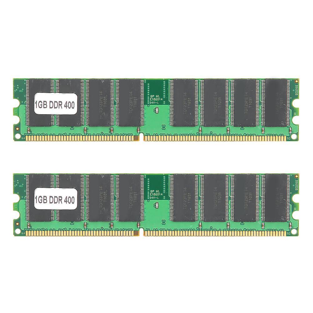 AMD Desktop Memory Modules - 2 x 1GB DDR PC3200 (400MHz) Dual-Sided, 16 Chips