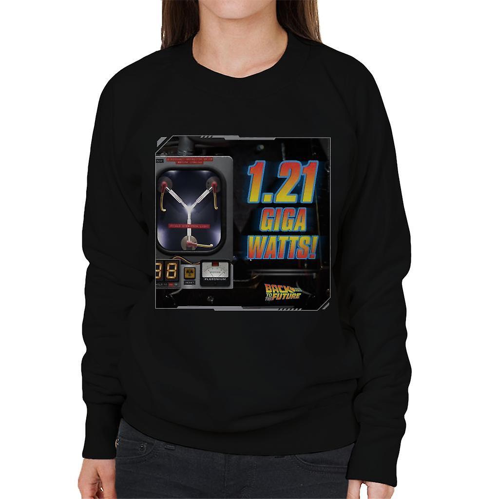 Back to the Future 121 Gigawatts Women's Sweatshirt Black Large