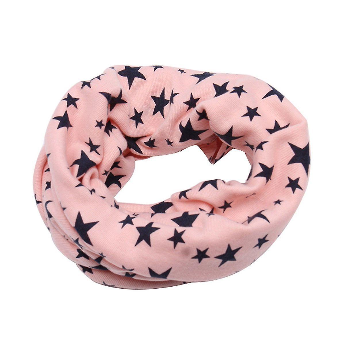 Slowmoose Infant / Winter Warm Neckerchief Stars Print Scarves Pink