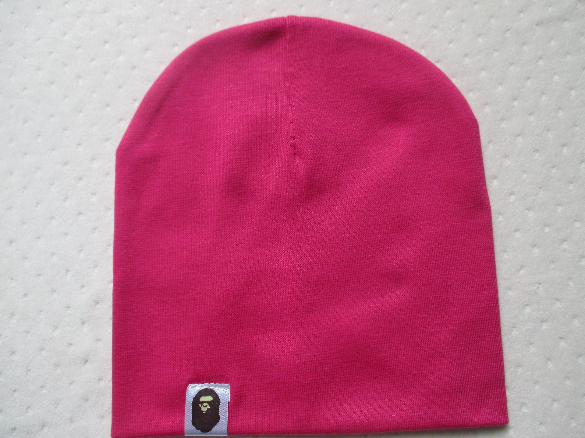 Slowmoose Solid Knitted Hat, Winter Cotton Warm Cap dark rose red