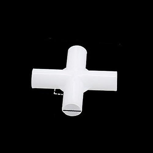 Slowmoose Pvc Straight Elbow Cross Connector -joint Tee Pipe White-6