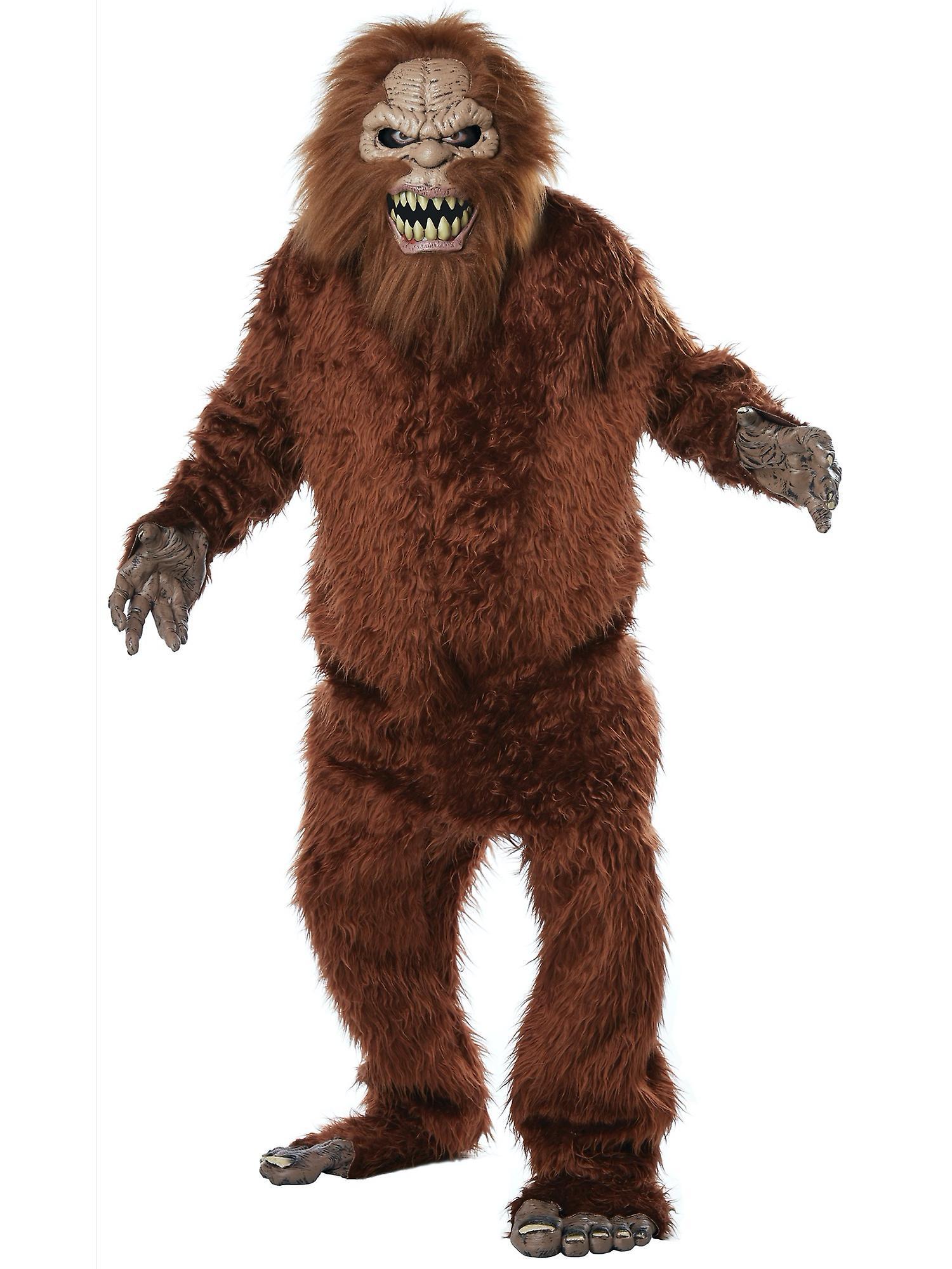 California Costume Collections Sasquatch Beast Monster Abominable Cryptid Bigfoot Yeti Ani Motion Mens Costume Brown One Size (44-46)