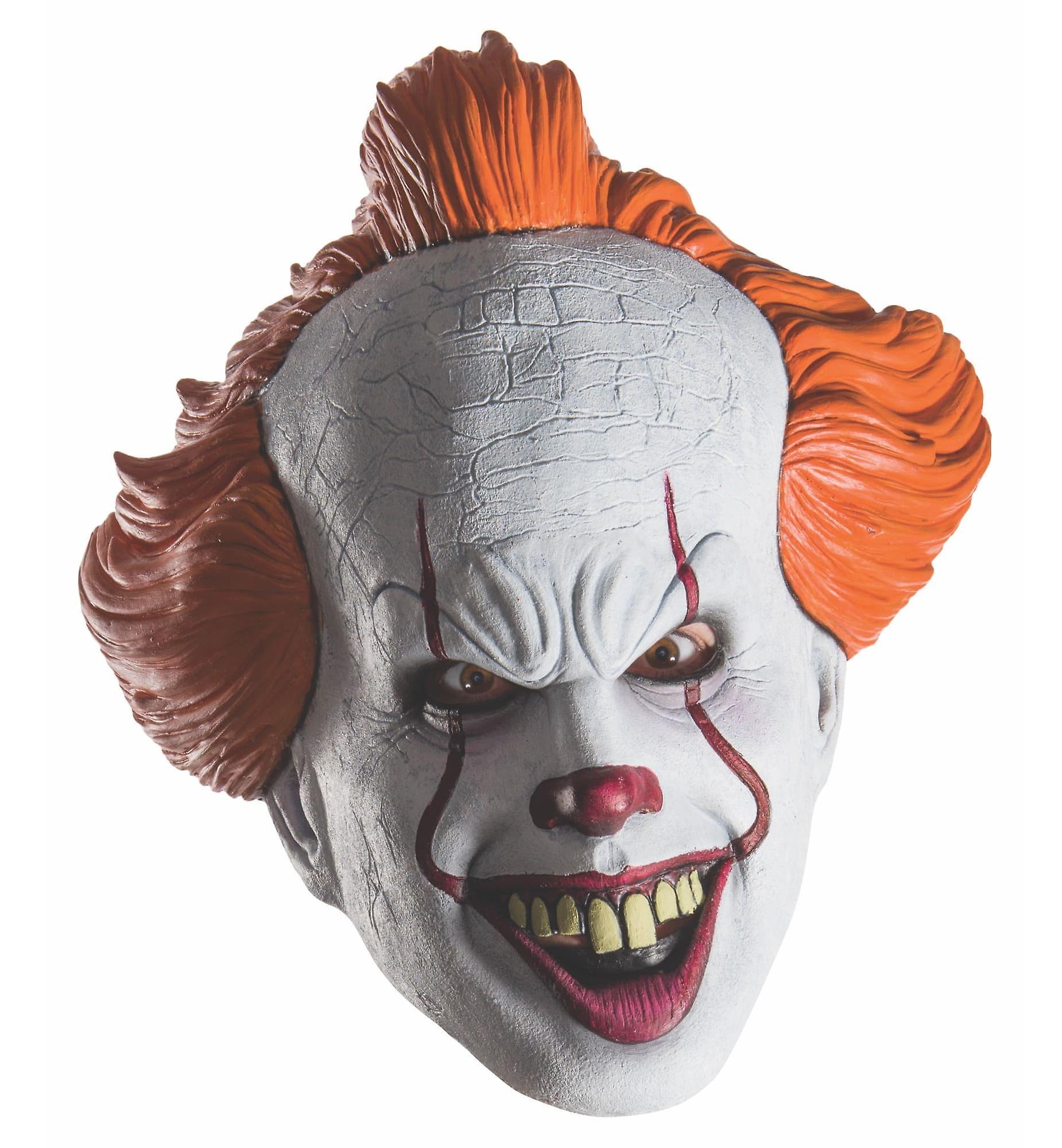 Rubie's Pennywise IT The Movie Stephen King Horror Clown Halloween Men Costume 3/4 Mask Multi-Colour One Size