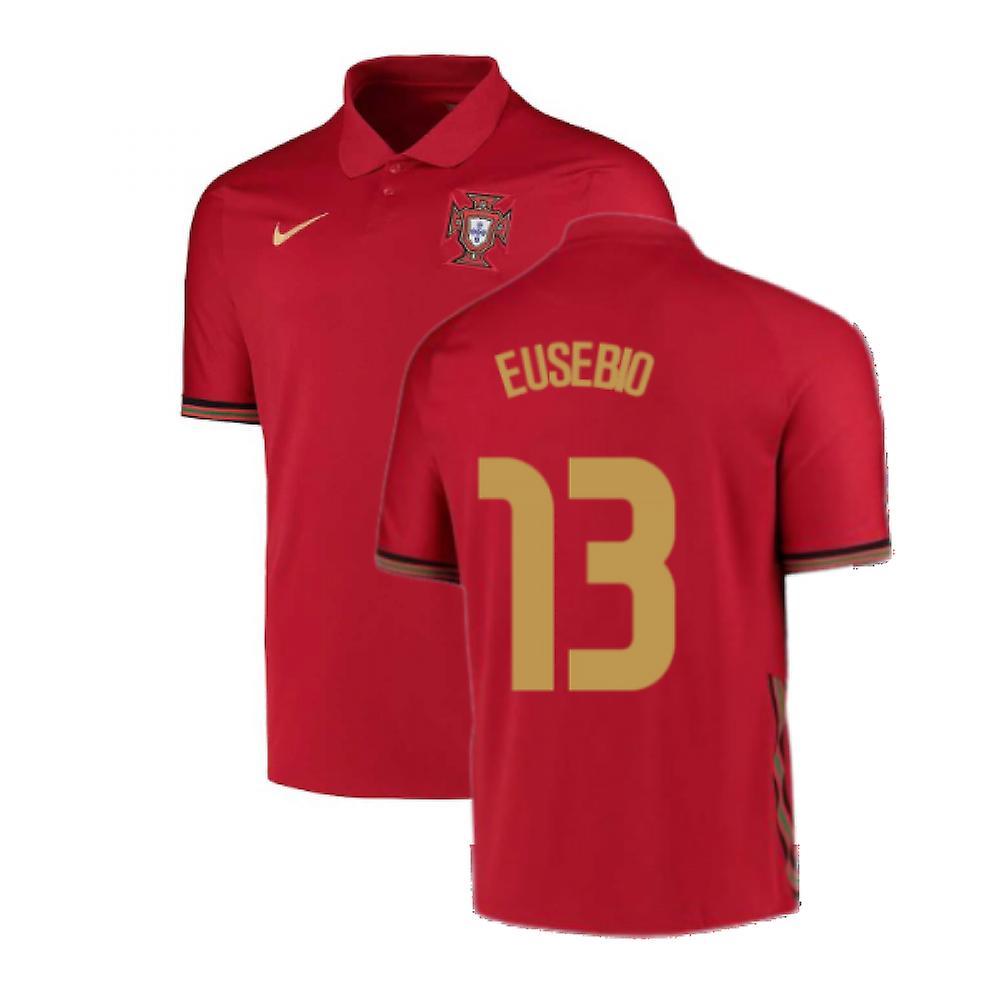 2020-2021 Portugal Home Nike Football Shirt (EUSEBIO 13) Red M