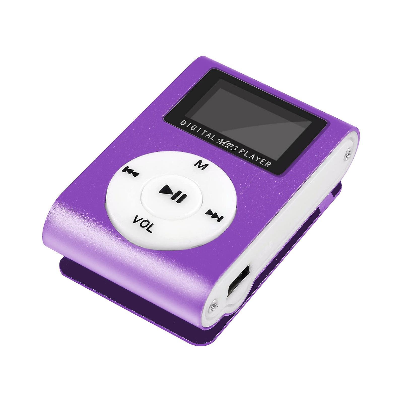 Baofu Portable MP3 Player, 1PC USB LCD Screen MP3 Support Sports Music Player Purple One Size