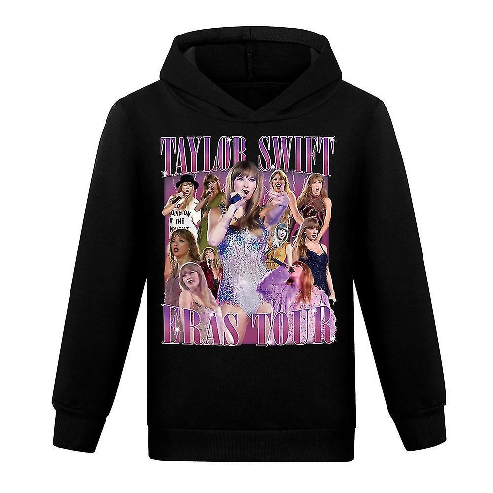 Shinestar Taylor Swift The Eras Tour Printed Hoodies Kids Teens Boys Girls Hooded Sweatshirt Jumper Pullover Tops Taylor Fans Swiftie Gifts Black 1...