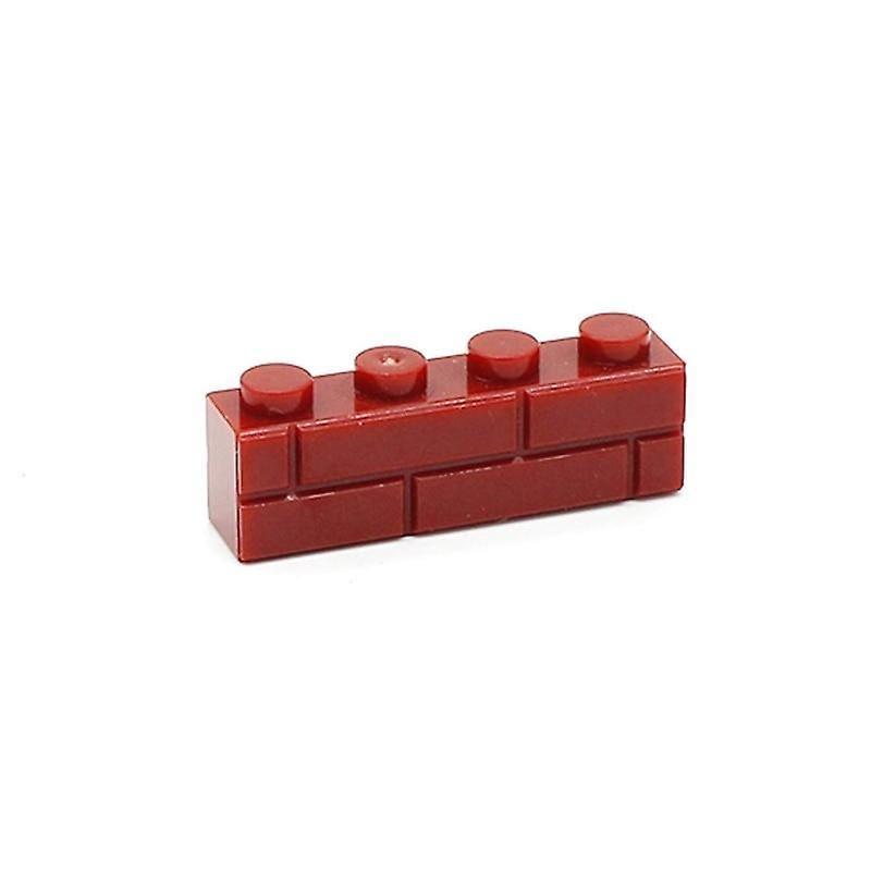 Slowmoose 4 Dots Houses Wall Building Blocks - Micro Cube Parts Red