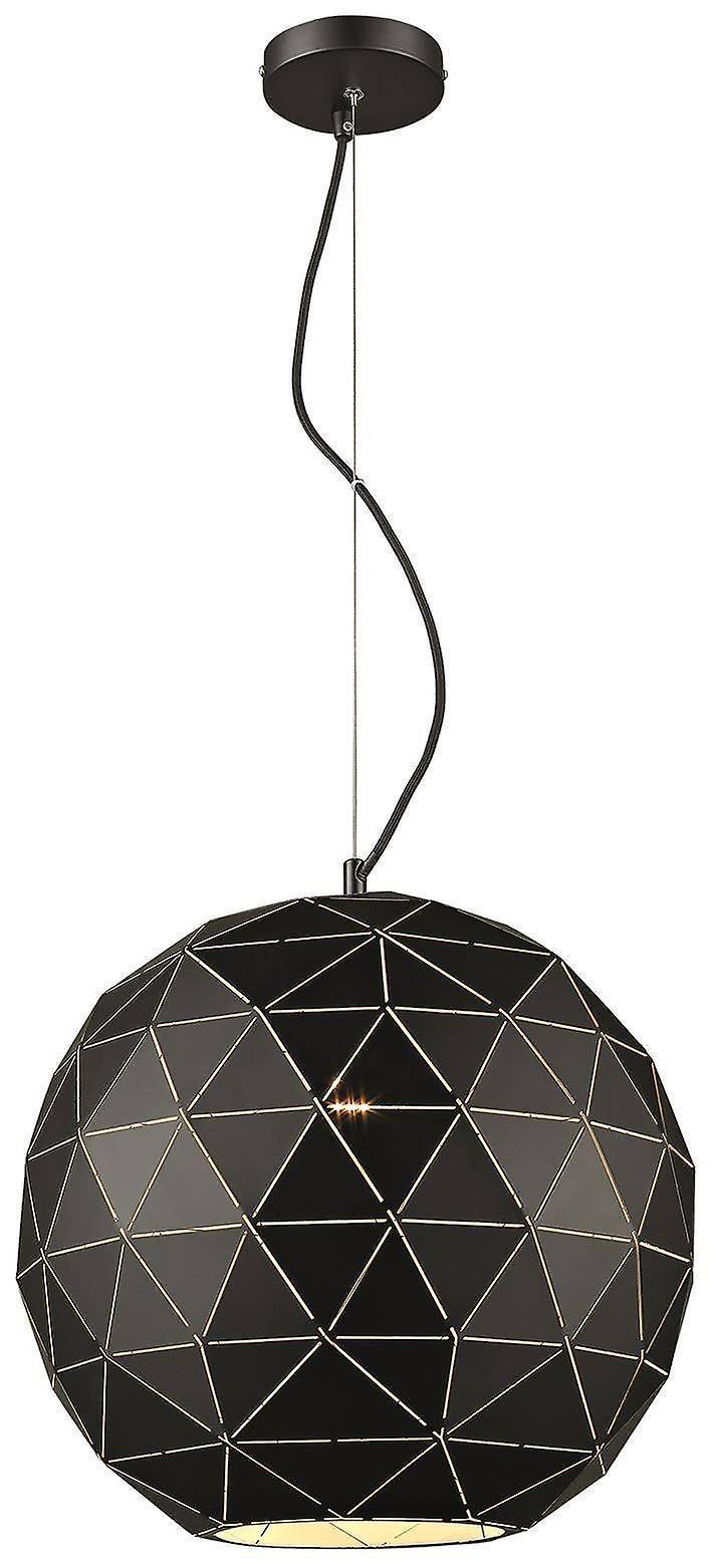 Spring Large Dome Ceiling Pendant White Matt Black E27