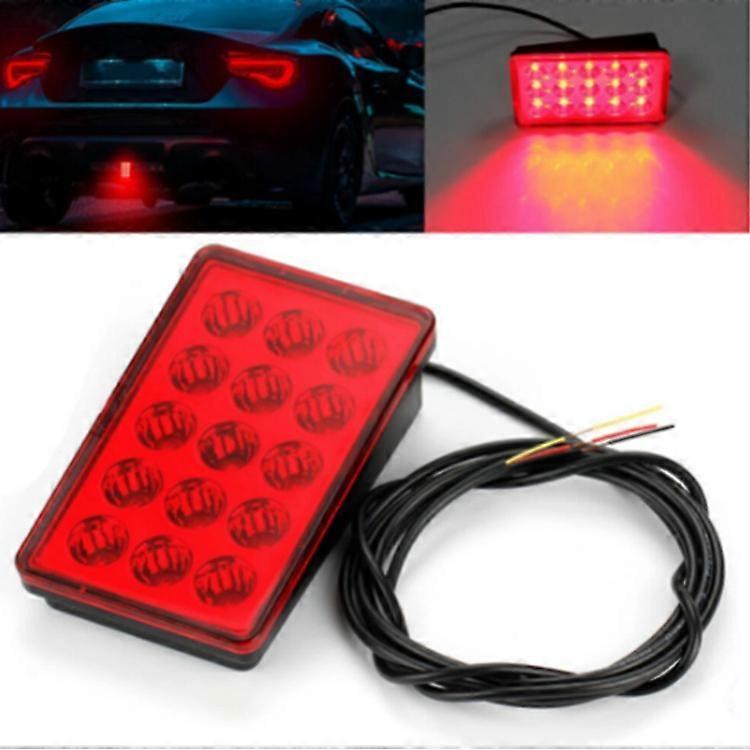 Unbrand F1 Style 15 Led Rear 3rd Third Brake Light Strobe Flashing Tail Brake Stop Light Red