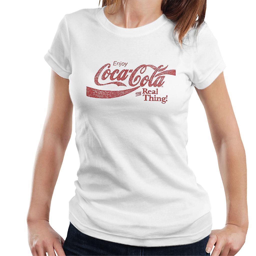 Coca-Cola Coca Cola The Real Thing Women's T-Shirt White Large