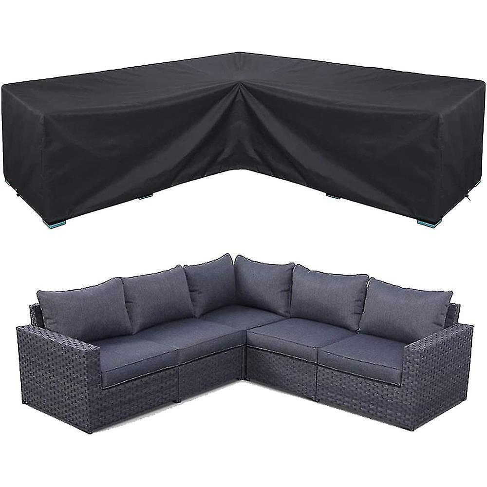 Yuzee Corner Sofa Cover Waterproof Garden Furniture Set Cover Outdoor Sectional Furniture Cover 155x95x68cm