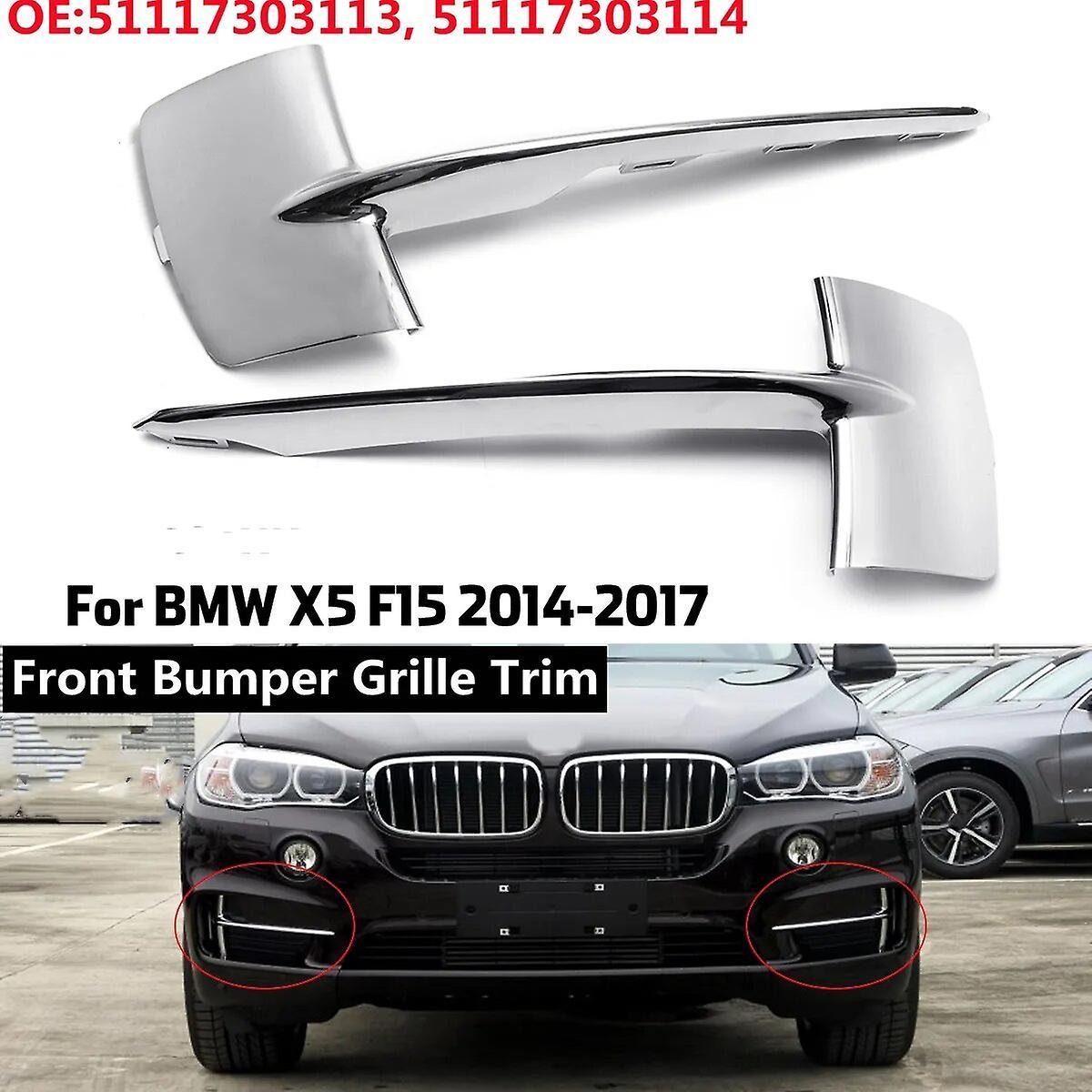 Scitoo New Front Bumper Grille Trim Molding Chrome For Bmw X5 F15 35i 35ix 35dx 40ex 2014-2017 51117303113 51117303114 Bumper Trim Only Left