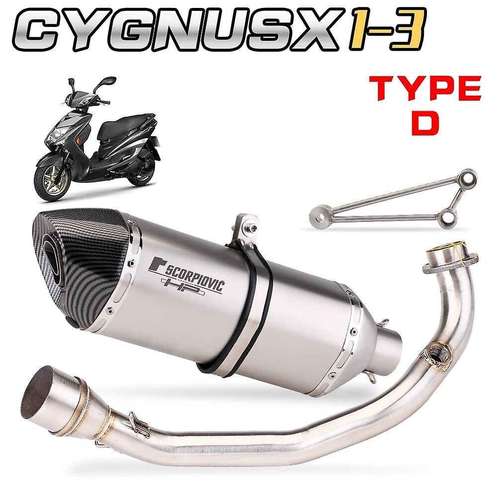 Loerss Motorcycle Exhaust Silencer Tube, Mid Section Adapter Tube For Yamaha Bws 125 150 Zuma125 Cygnus X Smax TYPE-D